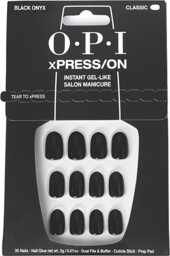 OPI xPRESS/ON, zestaw sztucznych paznokci, czarne