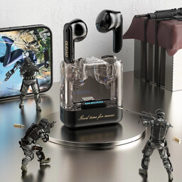 Słuchawki TWS Dudao U18Pro Bluetooth 5.3 Przezroczyste, LED,