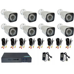 Zestaw Komplet 8 kamer do Monitoringu Full Hd