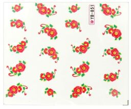 Naklejki wodne do paznokci kwiatki YB-851