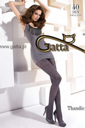 THANDIE- Rajstopy wzorzyste Błysk 40 Den wz. 05