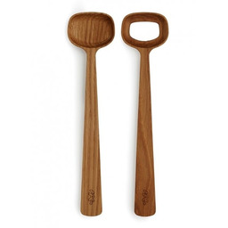 Kähler HAMMERSHØI Drewniane Sztućce - Łyżki do Serwowania