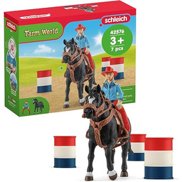 schleich FARM WORLD Kowbojka i Wyścig wokół Beczek