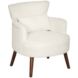 Fotel Homcom 69x69,5x78cm, kremowy/brązowy