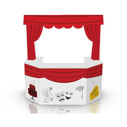 Duży teatrzyk tekturowy do zabawy i kolorowania 3D