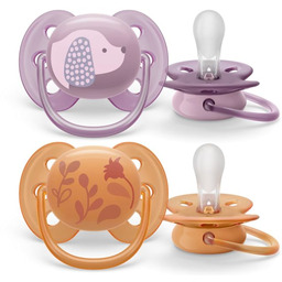 Avent Philips Smoczek uspokajający Ultra soft 6-18m+ girl