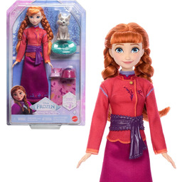 Mattel Disney Frozen lalka modowa Anna z wilczkiem,