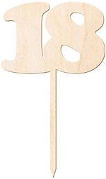 Topper drewniany na tort 18 - 12 cm