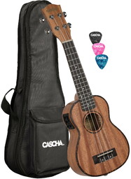 Cascha HH 2026E Premium Mahogany Ukulele Sopranowe EQ
