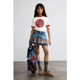 Desigual Jeansowa spódnica w kratę