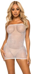 Leg Avenue Fishnet Convertible Tube Dress 86797 White