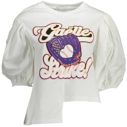 GAELLE PARIS T-SHIRT RĘKAW 3/4 DAMSKI BIAŁY