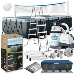 Basen Intex 549x274x132 Ogrodowy Stelażowy 26356 + Siatkówka