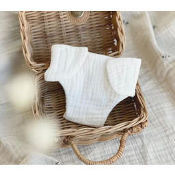 Pieluszki muślin dla miniland 38 cm białe