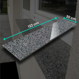 Parapet granitowy grafitowy polerowana G654 NEW 122x30x2 cm