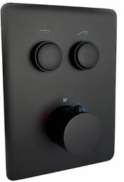 EXEO 2 BLACK termostatyczna dwudrożna bateria podtynkowa