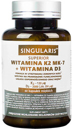 Singularis Superior Witamina K2 MK-7 + Witamina D3,