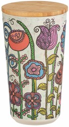 Wenko Pojemnik z pokrywą bambusową Flowers, 950 ml,