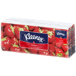 Kleenex, Chusteczki higieniczne truskawka, 10 szt.