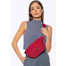 Nerka z poliestru z odpinanym paskiem malinowa