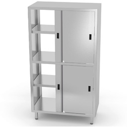 Szafa przelotowa gastronomiczna z drzwami suwanymi skręcana nierdzewna