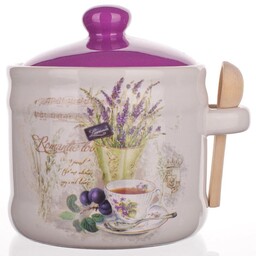 BANQUET Pojemnik ceramiczny z łyżką Lavender,
