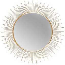 Lustro wiszące PLOMO 64,5 x 64,5 cm złoty