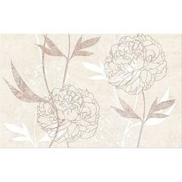 Płytka ścienna inserto FERRATA beige flower glossy 25x40