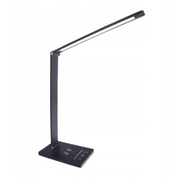 Lampka Biurkowa Vario Czarny Zmienna Barwa Ładowarka Indukcyjna