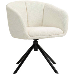 Fotel Homcom 58,5x59x78,5cm, kremowy/czarny