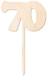 Topper drewniany na tort 70 - 12 cm
