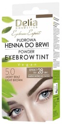 DELIA Pudrowa henna do brwi 5.0 Jasny Brąz