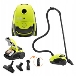 Mocny odkurzacz workowy Hyundai VC068G zielony