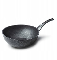 Patelnia Wok Głęboka Tytanowa kamienna Diamentowa 28 cm