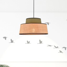 Lampa Wisząca COREP, Mallorca, ściemnialny, beżowy, salon, tkanina