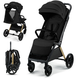 Wózek spacerowy Kinderkraft Loom czarny aluminiowy automatyczne składanie