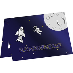 Zaproszenie urodzinowe Kosmos - 6 szt.