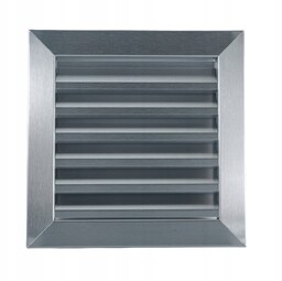 Kratka wentylacyjna metalowa z siatką przeciw owadom inox