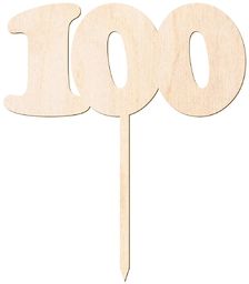 Topper drewniany na tort 100 - 12 cm