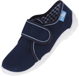 Kapcie tekstylne skóra RenBut 33-373LP-1417 jeans niebieski (r.