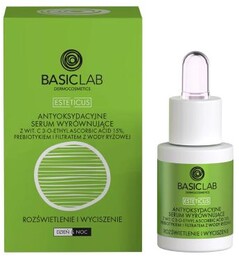 BASICLAB Esteticus Antyoksydacyjne serum wyrównujące Rozświetlenie i Wyciszenie,