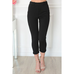 Spodnie cygaretki dzianinowe czarne Jose