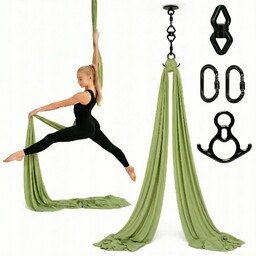 Szarfa akrobatyczna aerial silk 7 m Pistacjowy