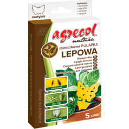 Agrecol Doniczkowa pułapka lepowa motylek 5 szt.