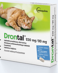 Drontal na pasożyty dla kotów 2 tabletki