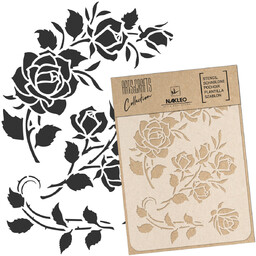 Szablon malarski scrapbooking  craft // RÓŻE #2