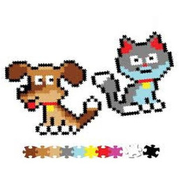 Puzzle 700 Pixelki Jixelz Kot i pies