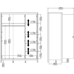 Szafa trzydrzwiowa jackson hickory mat 150 x 199