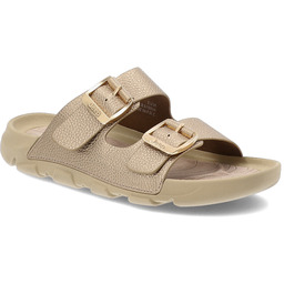 Jeep Złote Klapki Stylowe Obuwie Damskie