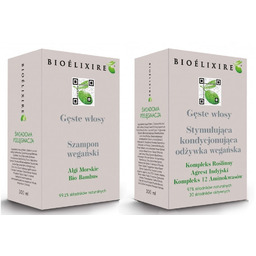 Bioelixire, zestaw przeciw wypadaniu włosów "Gęste Włosy", szampon